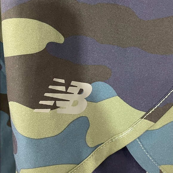 New Balance Navy Blue Camo Athletic Shorts - Picture 2 of 7
